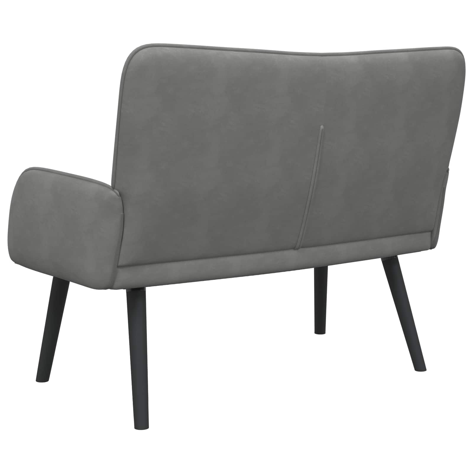 2-Zits Sofa Donkergrijs 115 x 61 x 87 cm fluweel