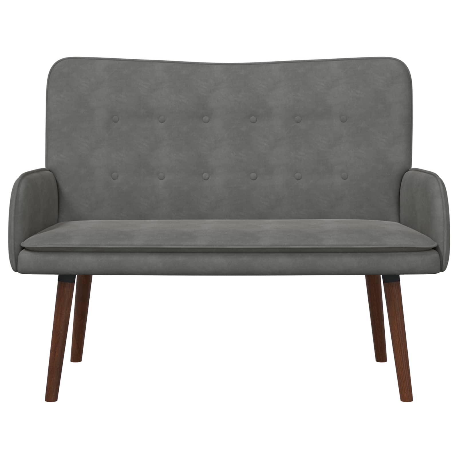 2-Zits Sofa Donkergrijs 115 x 61 x 87 cm fluweel