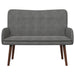 2-Zits Sofa Donkergrijs 115 x 61 x 87 cm fluweel