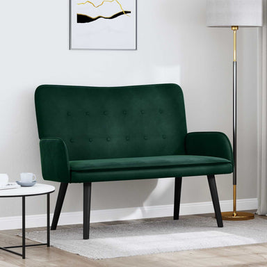 2-Zits Sofa Donkergroen 115 x 61 x 87 cm fluweel