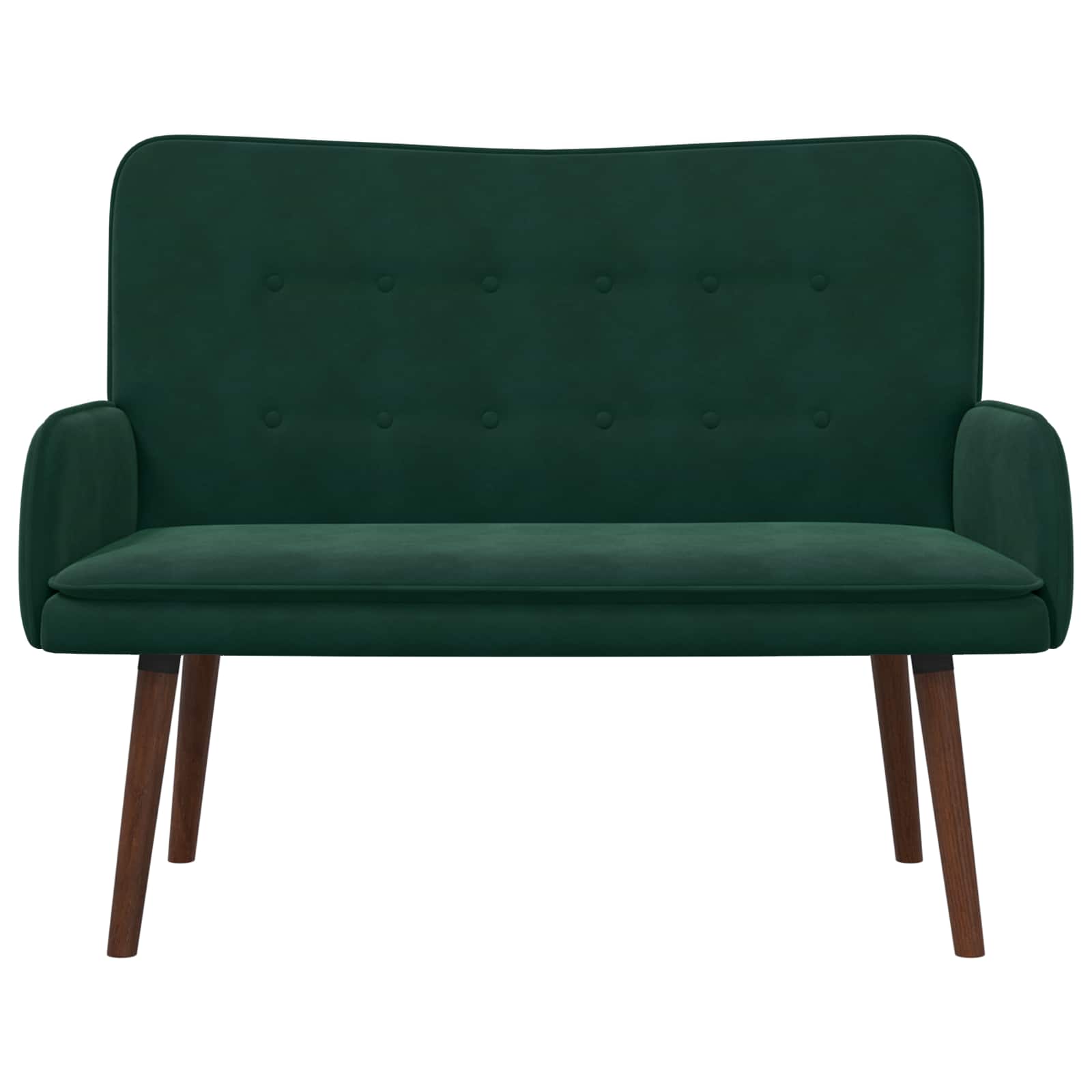 2-Zits Sofa Donkergroen 115 x 61 x 87 cm fluweel