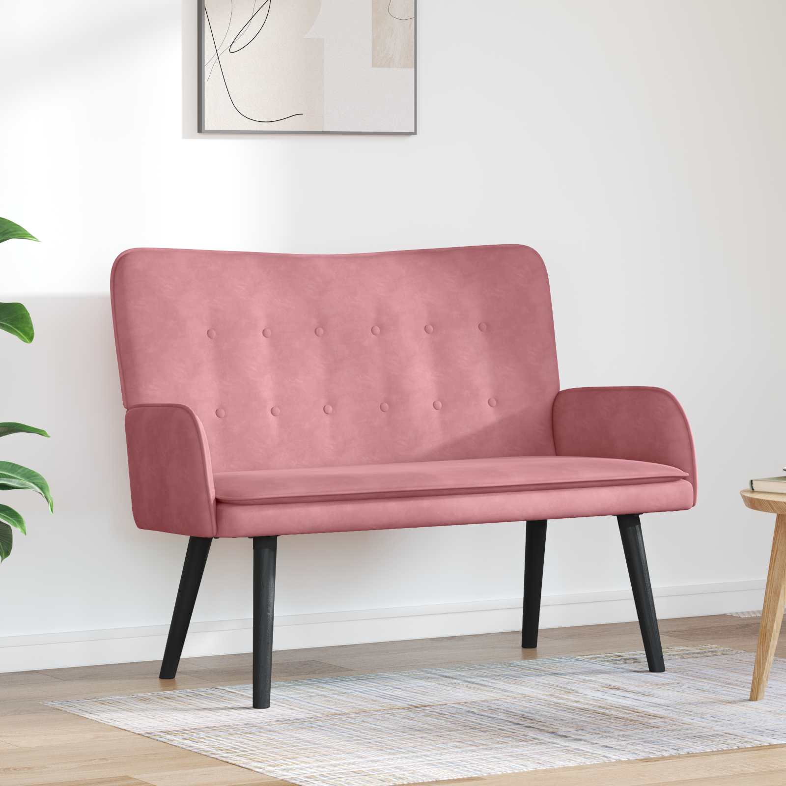 2-Zits Sofa Roze 115 x 61 x 87 cm fluweel