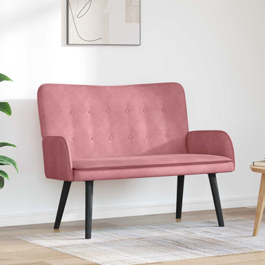 2-Zits Sofa Roze 115 x 61 x 87 cm fluweel
