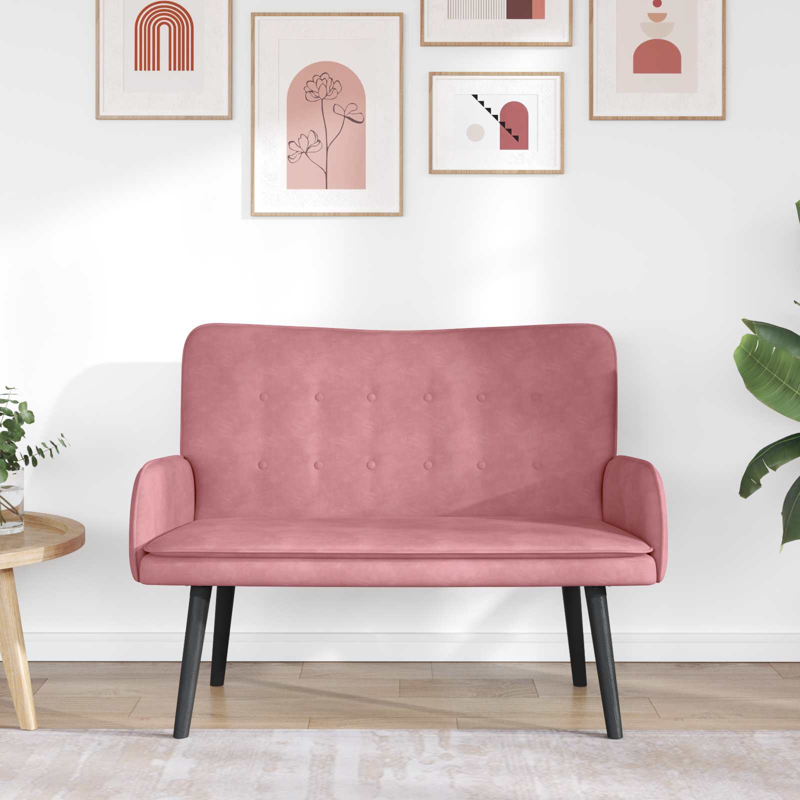 2-Zits Sofa Roze 115 x 61 x 87 cm fluweel