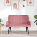 2-Zits Sofa Roze 115 x 61 x 87 cm fluweel