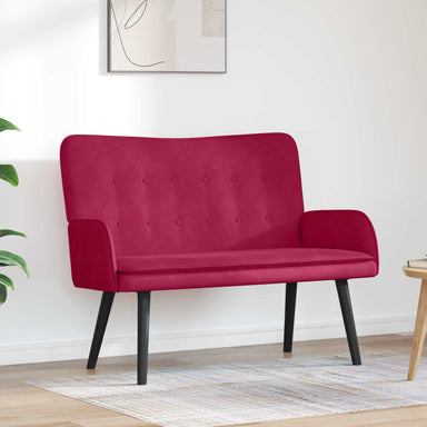 2-Zits Sofa Wijnrood 115 x 61 x 87 cm fluweel
