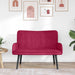 2-Zits Sofa Wijnrood 115 x 61 x 87 cm fluweel