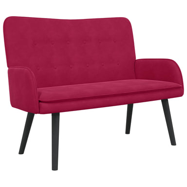 2-Zits Sofa Wijnrood 115 x 61 x 87 cm fluweel