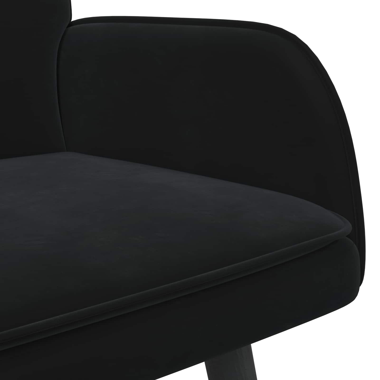 2-Zits Sofa Zwart 115 x 61 x 87 cm fluweel