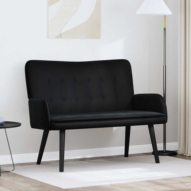 2-Zits Sofa Zwart 115 x 61 x 87 cm fluweel