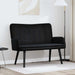 2-Zits Sofa Zwart 115 x 61 x 87 cm fluweel