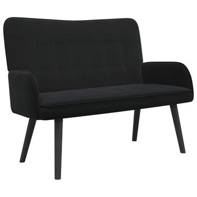 2-Zits Sofa Zwart 115 x 61 x 87 cm fluweel