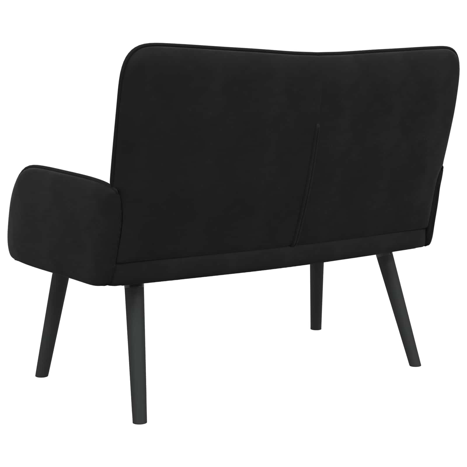 2-Zits Sofa Zwart 115 x 61 x 87 cm fluweel