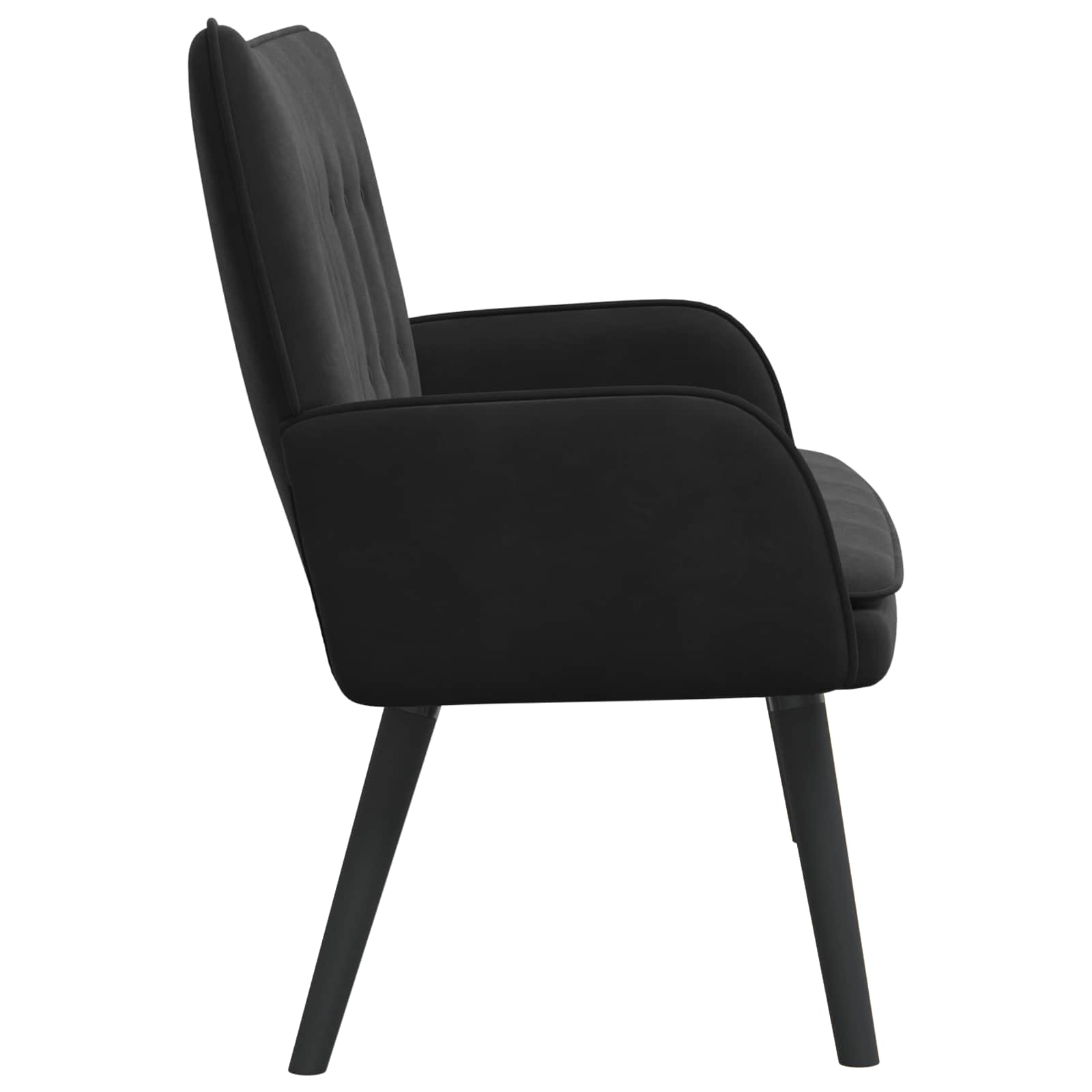 2-Zits Sofa Zwart 115 x 61 x 87 cm fluweel