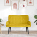 2-Zits Sofa Geel 115 x 61 x 87 cm fluweel