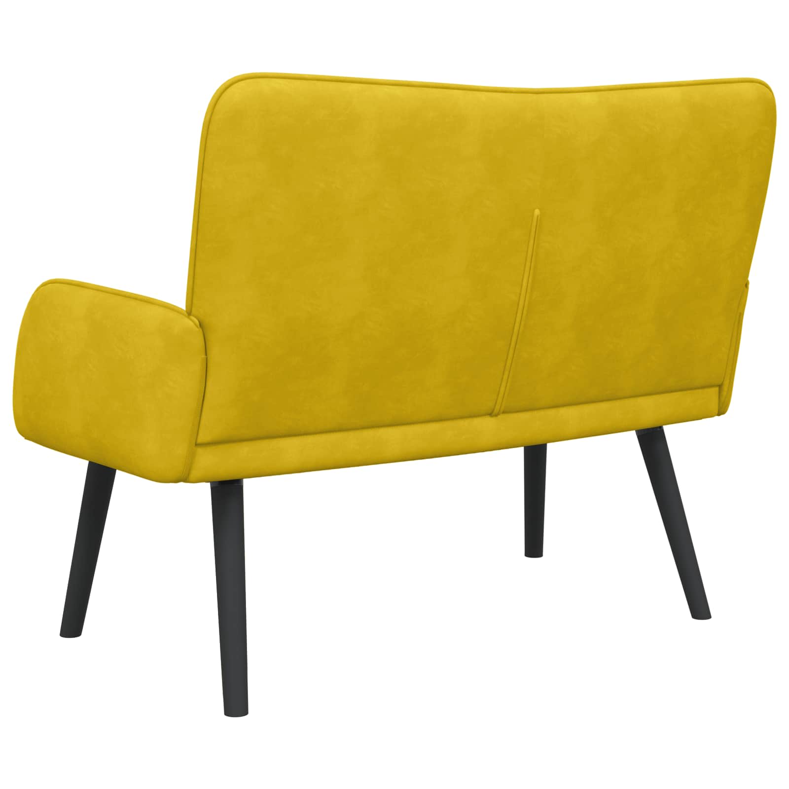 2-Zits Sofa Geel 115 x 61 x 87 cm fluweel