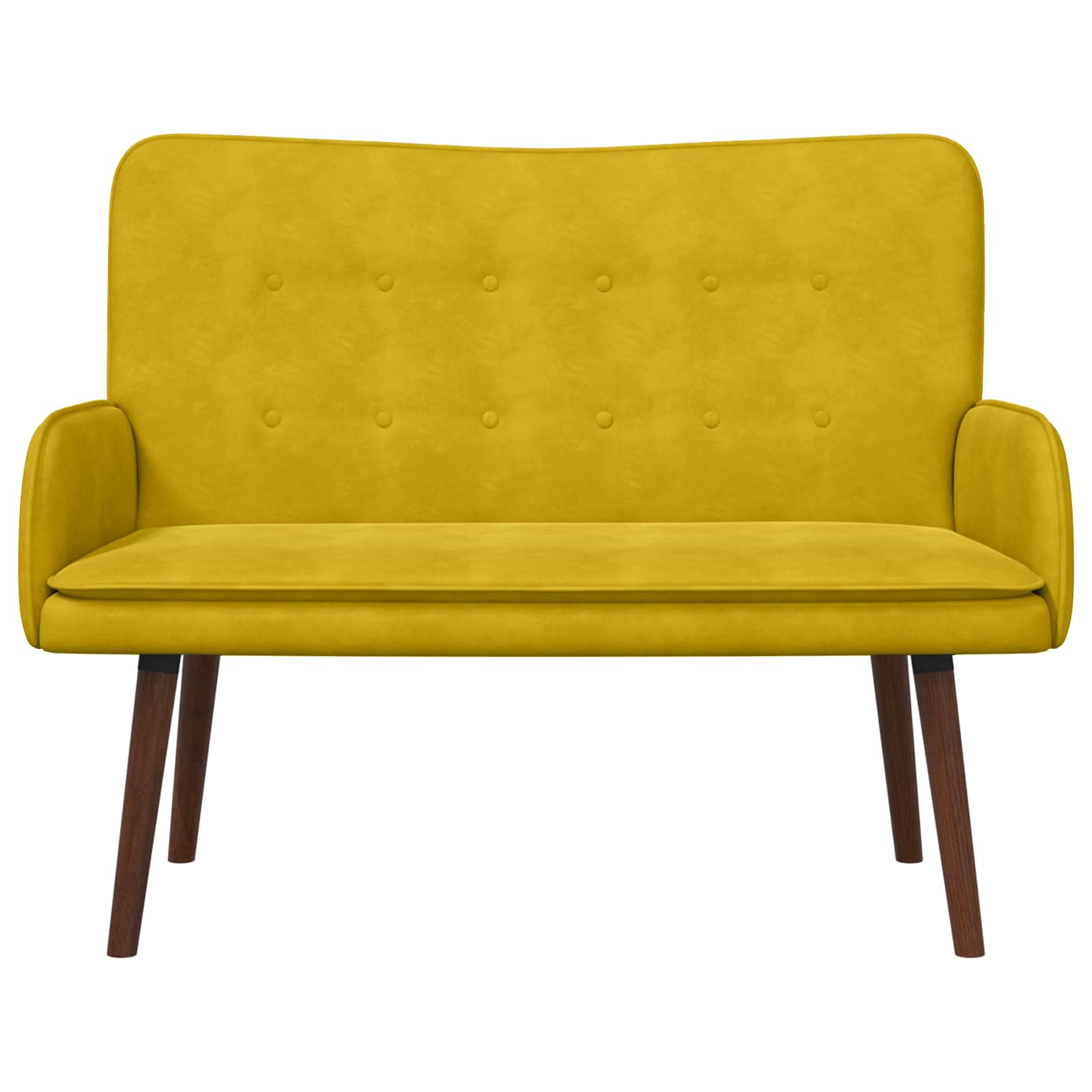 2-Zits Sofa Geel 115 x 61 x 87 cm fluweel