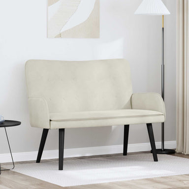 2-Zits Sofa Crèmekleurig 115 x 61 x 87 cm fluweel