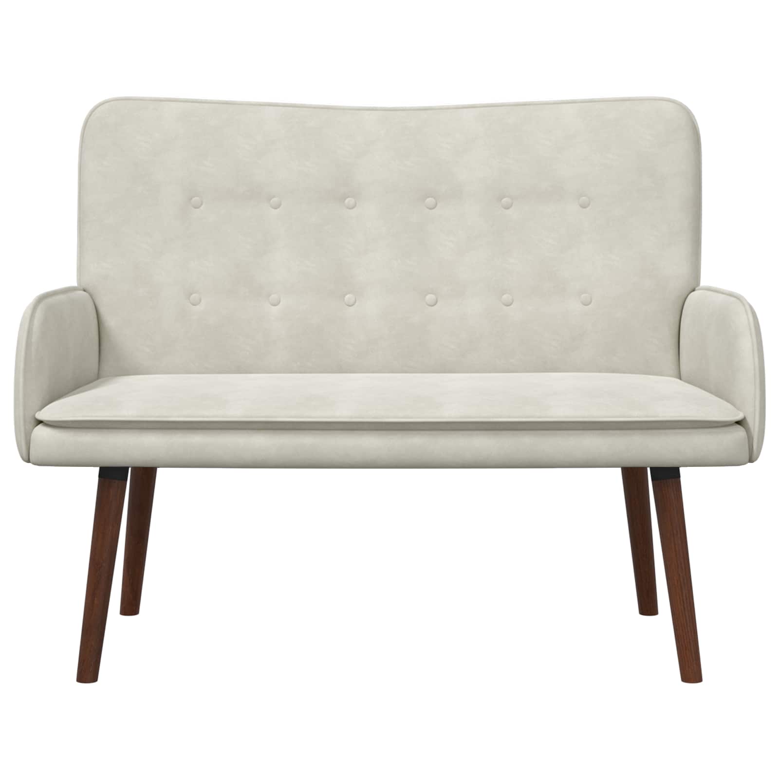 2-Zits Sofa Crèmekleurig 115 x 61 x 87 cm fluweel