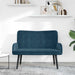 2-Zits Sofa Blauw 115 x 61 x 87 cm fluweel