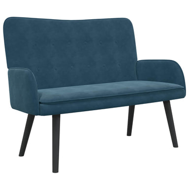 2-Zits Sofa Blauw 115 x 61 x 87 cm fluweel