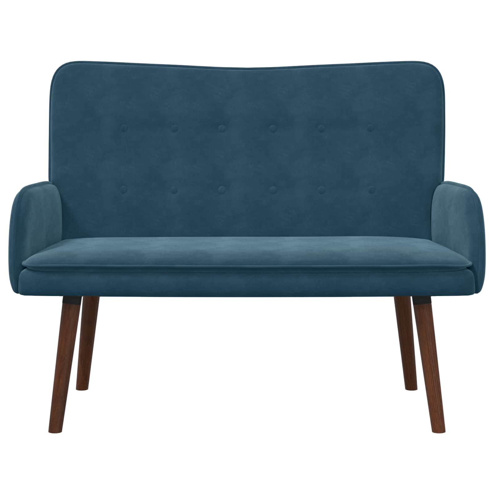 2-Zits Sofa Blauw 115 x 61 x 87 cm fluweel