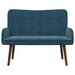 2-Zits Sofa Blauw 115 x 61 x 87 cm fluweel