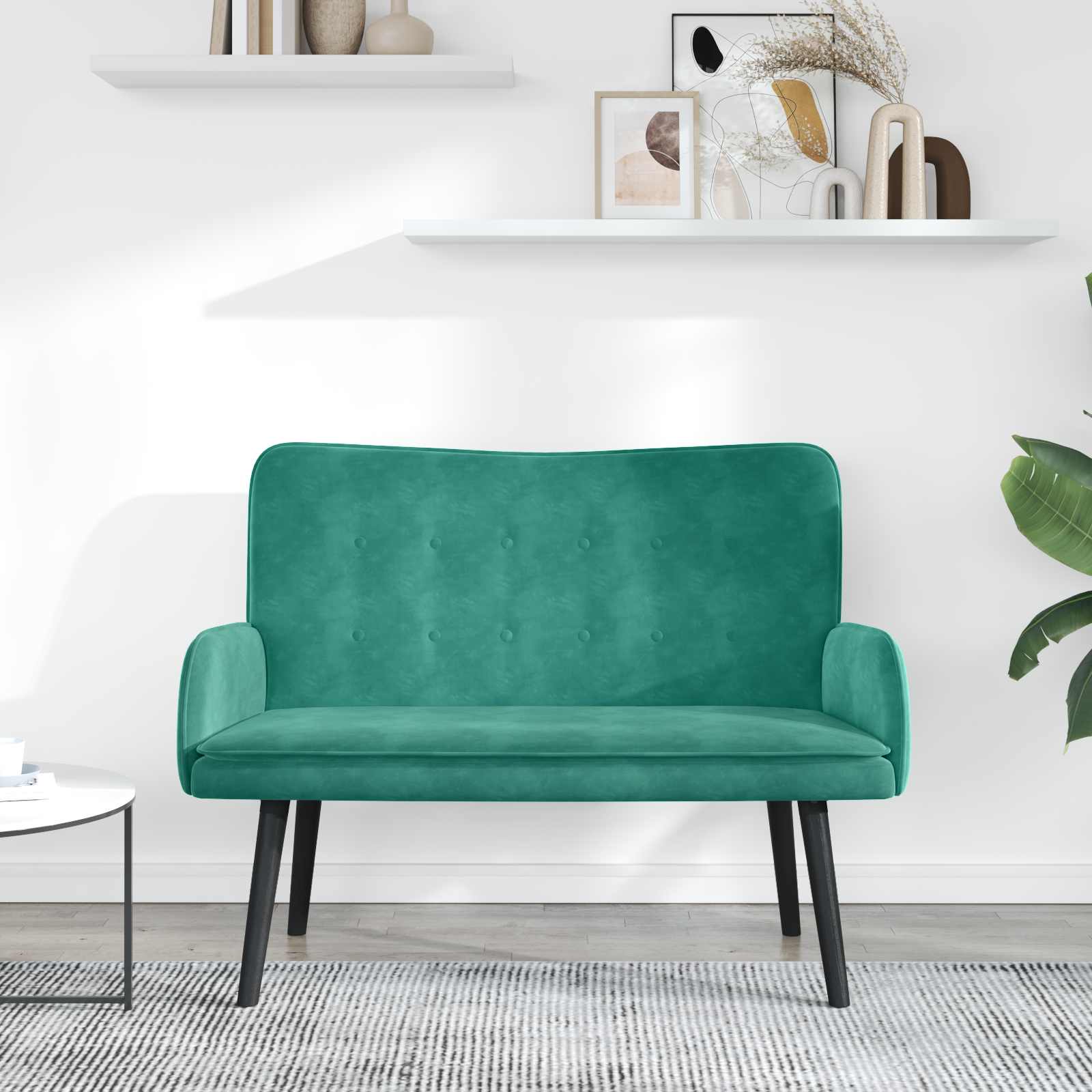 2-Zits Sofa Turquoise 115 x 61 x 87 cm fluweel