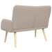 2-Zits Sofa Lichtgrijs 115 x 61 x 87 cm Bouclé