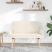 2-Zits Sofa Crèmekleurig 115 x 61 x 87 cm Bouclé