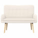 2-Zits Sofa Crèmekleurig 115 x 61 x 87 cm Bouclé