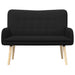 2-Zits Sofa Zwart 115 x 61 x 87 cm Bouclé
