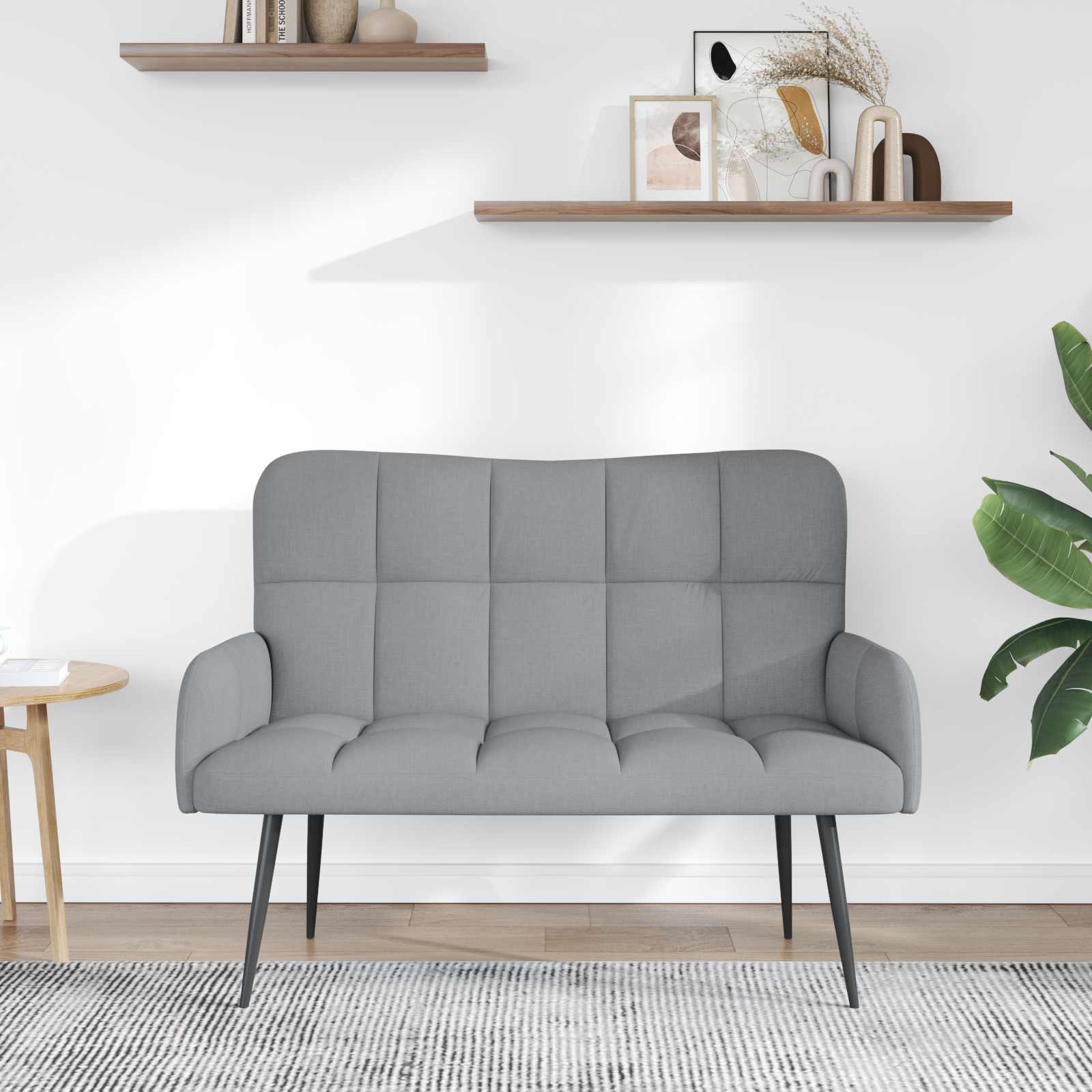 2-Zits Sofa Lichtgrijs 115 x 61 x 87 cm Stof