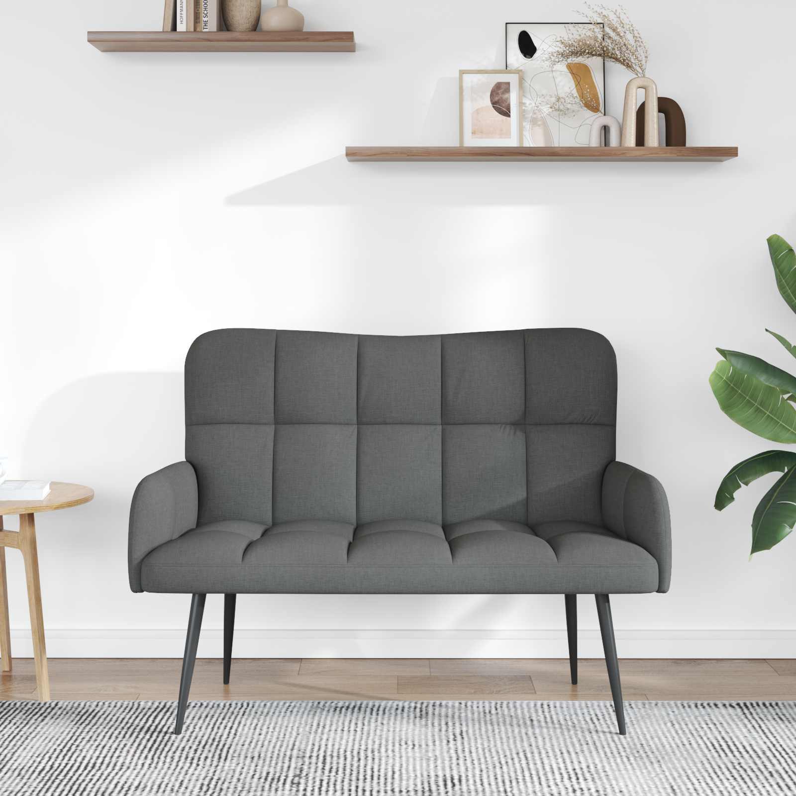 2-Zits Sofa Donkergrijs 115 x 61 x 87 cm Stof