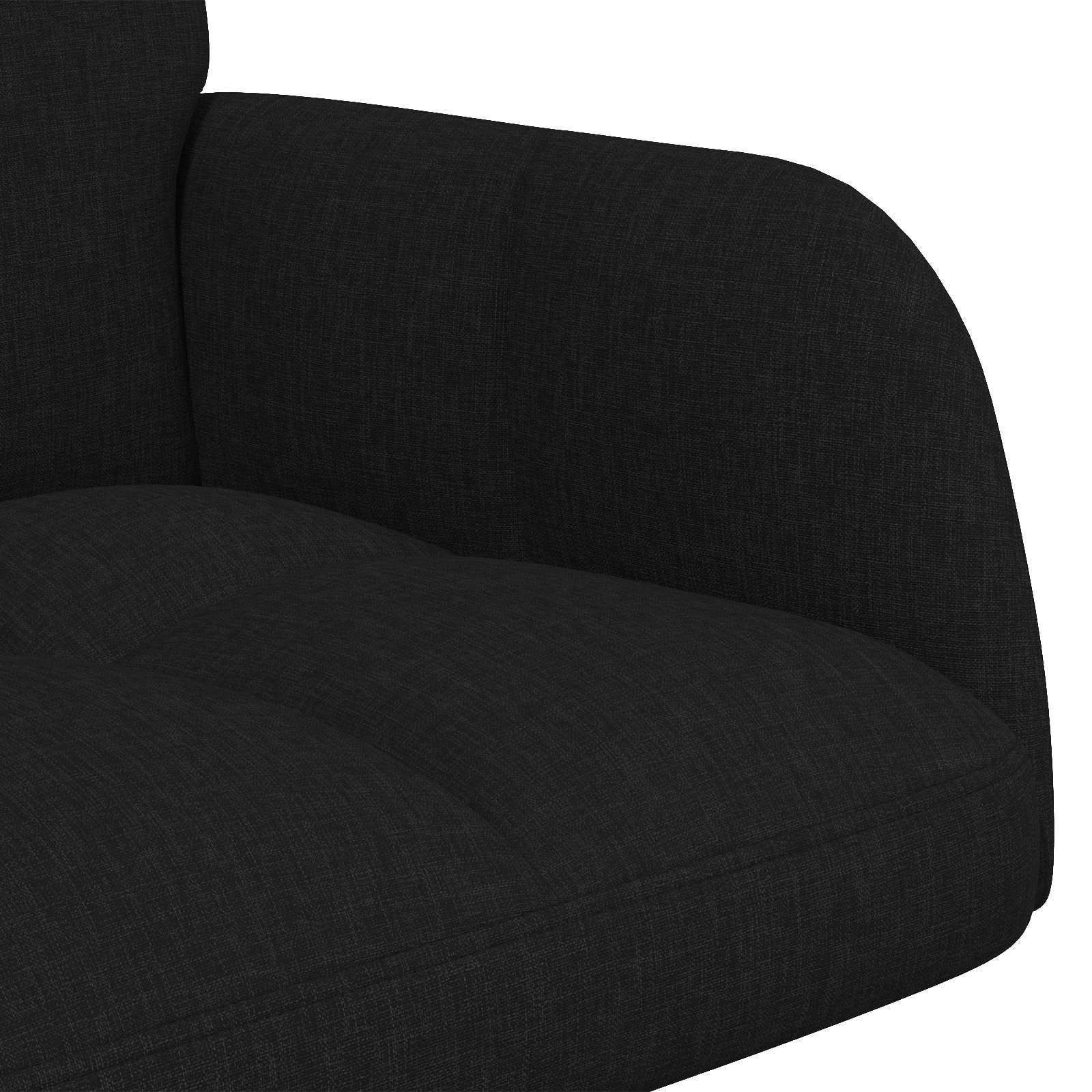 2-Zits Sofa Zwart 115 x 61 x 87 cm Stof