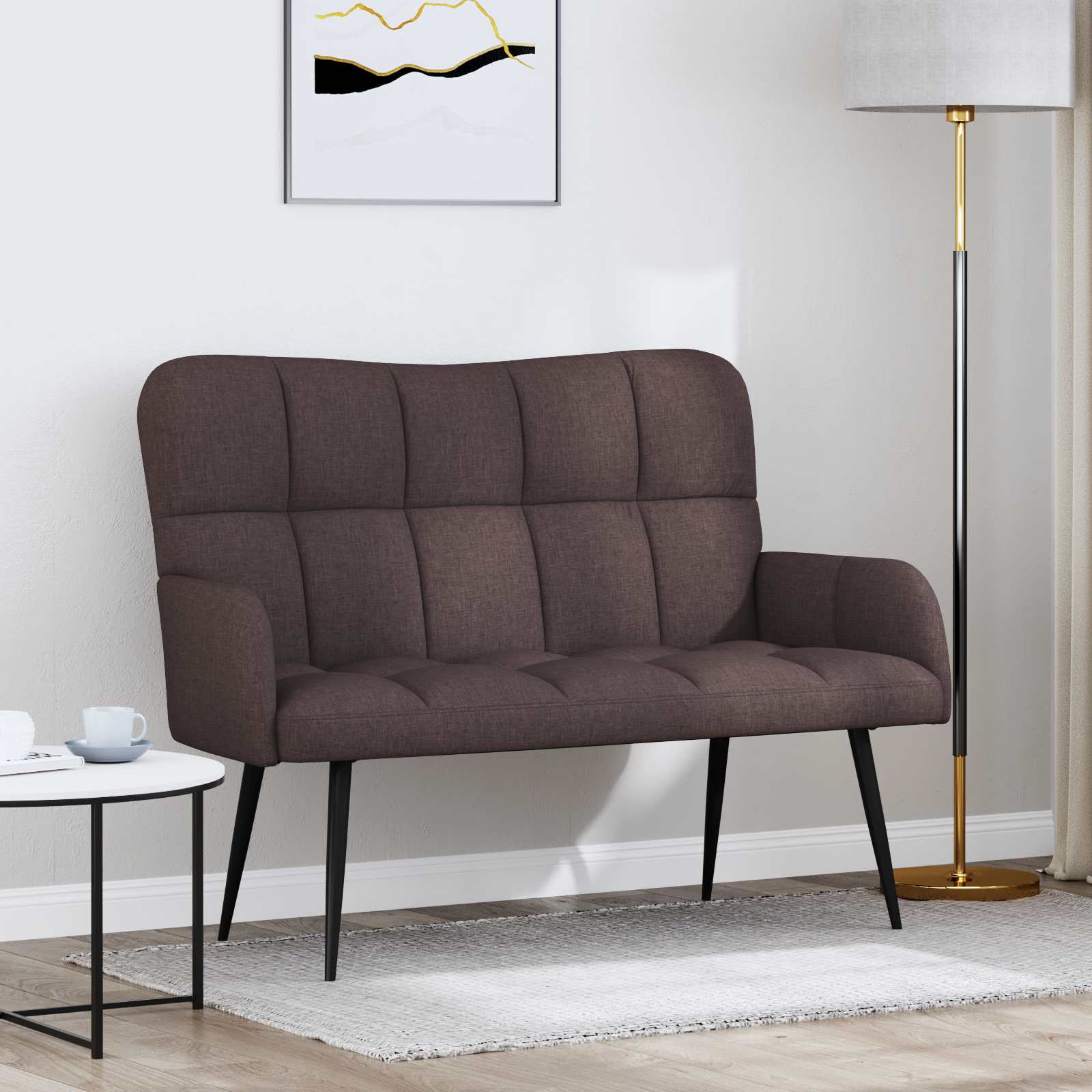 2-Zits Sofa Donkerbruin 115 x 61 x 87 cm Stof