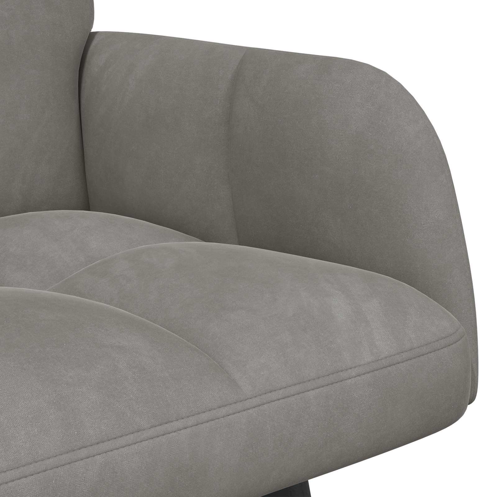 2-Zits Sofa Lichtgrijs 115 x 61 x 87 cm fluweel