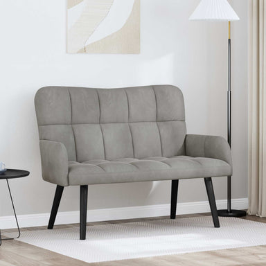 2-Zits Sofa Lichtgrijs 115 x 61 x 87 cm fluweel