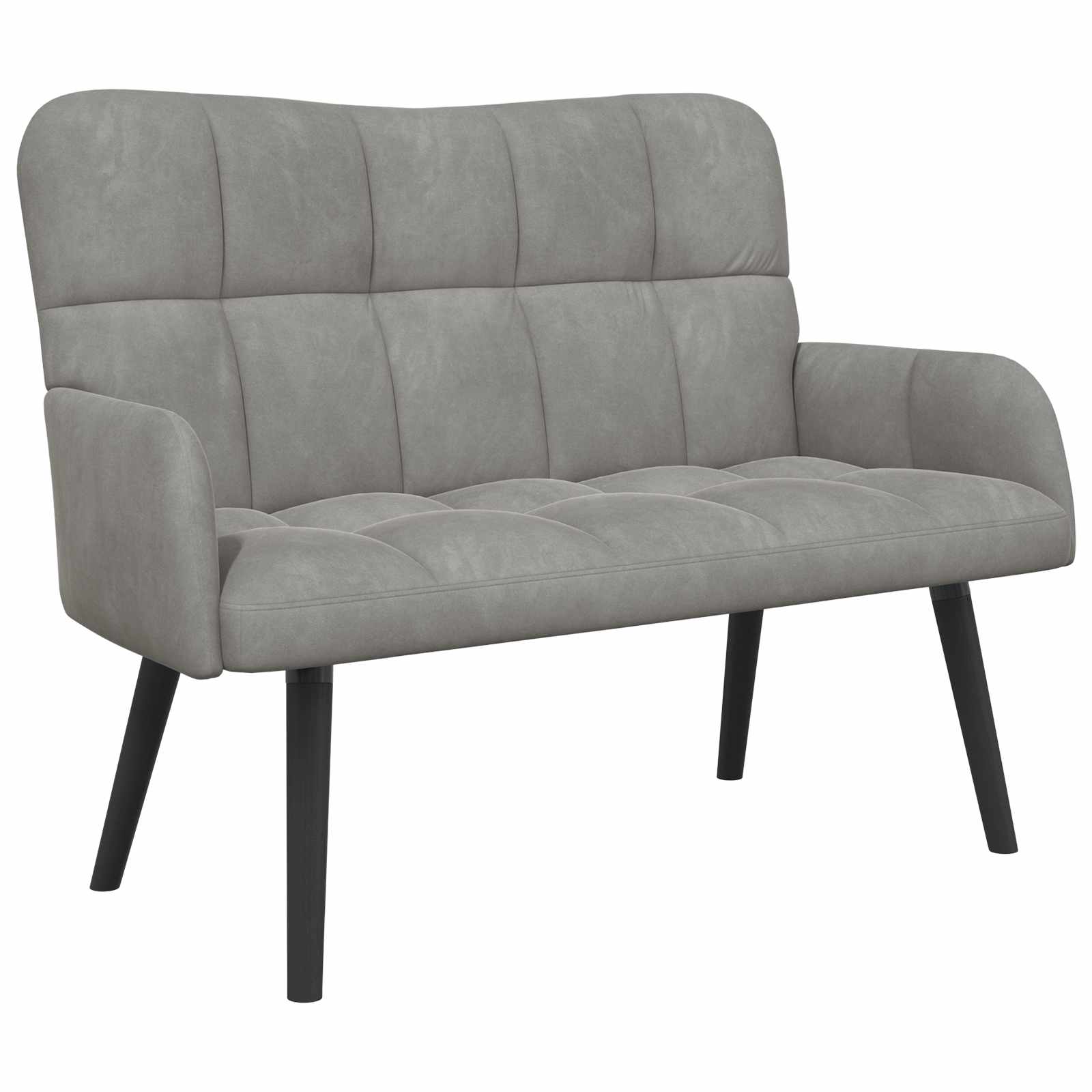 2-Zits Sofa Lichtgrijs 115 x 61 x 87 cm fluweel