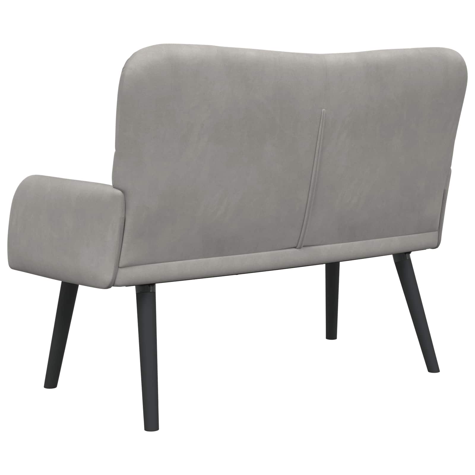 2-Zits Sofa Lichtgrijs 115 x 61 x 87 cm fluweel