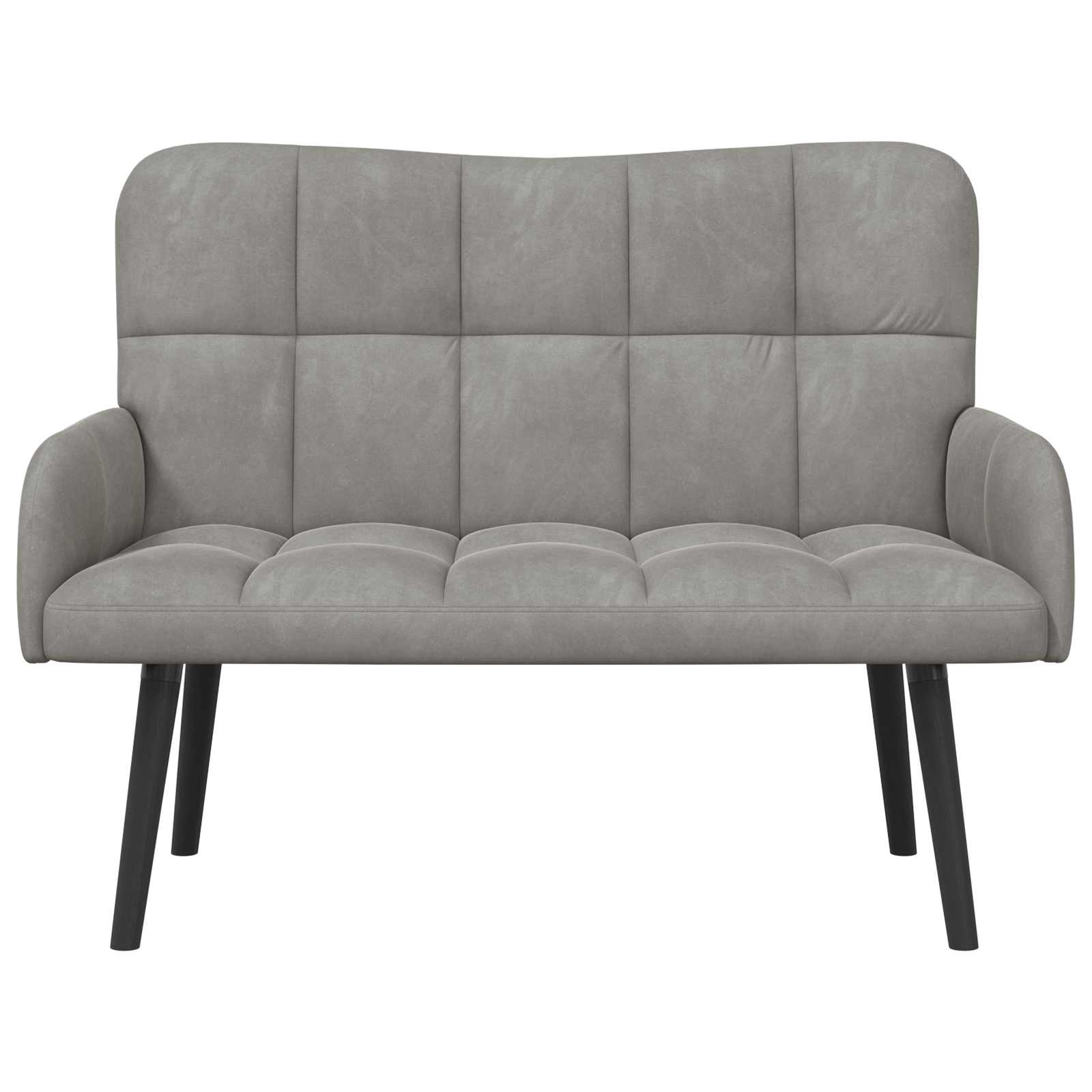 2-Zits Sofa Lichtgrijs 115 x 61 x 87 cm fluweel