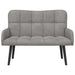2-Zits Sofa Lichtgrijs 115 x 61 x 87 cm fluweel