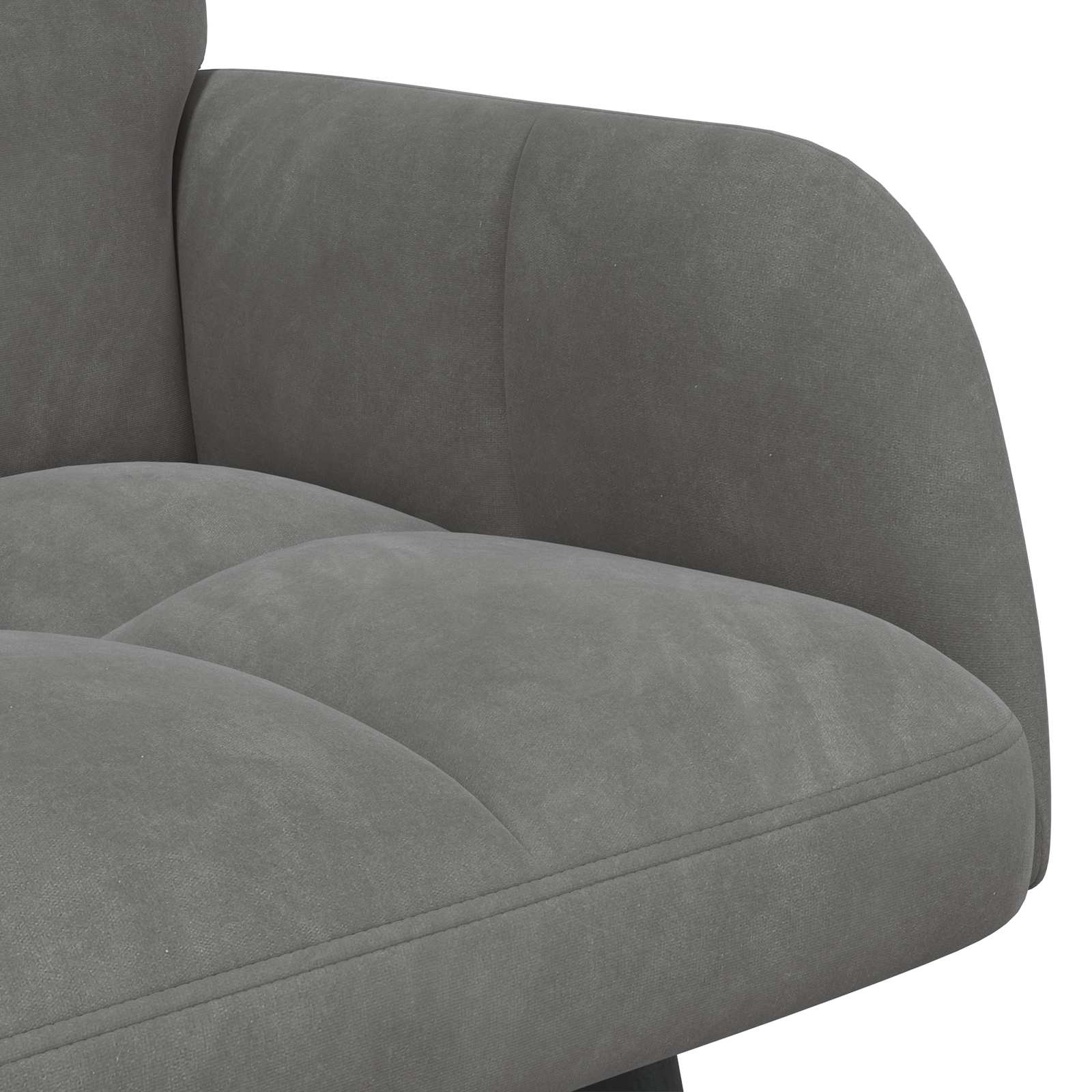 2-Zits Sofa Donkergrijs 115 x 61 x 87 cm fluweel