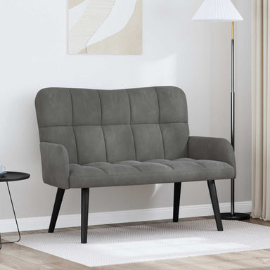 2-Zits Sofa Donkergrijs 115 x 61 x 87 cm fluweel