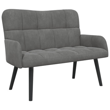 2-Zits Sofa Donkergrijs 115 x 61 x 87 cm fluweel