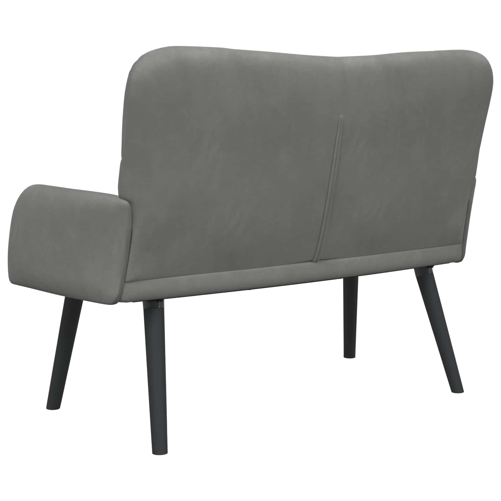 2-Zits Sofa Donkergrijs 115 x 61 x 87 cm fluweel