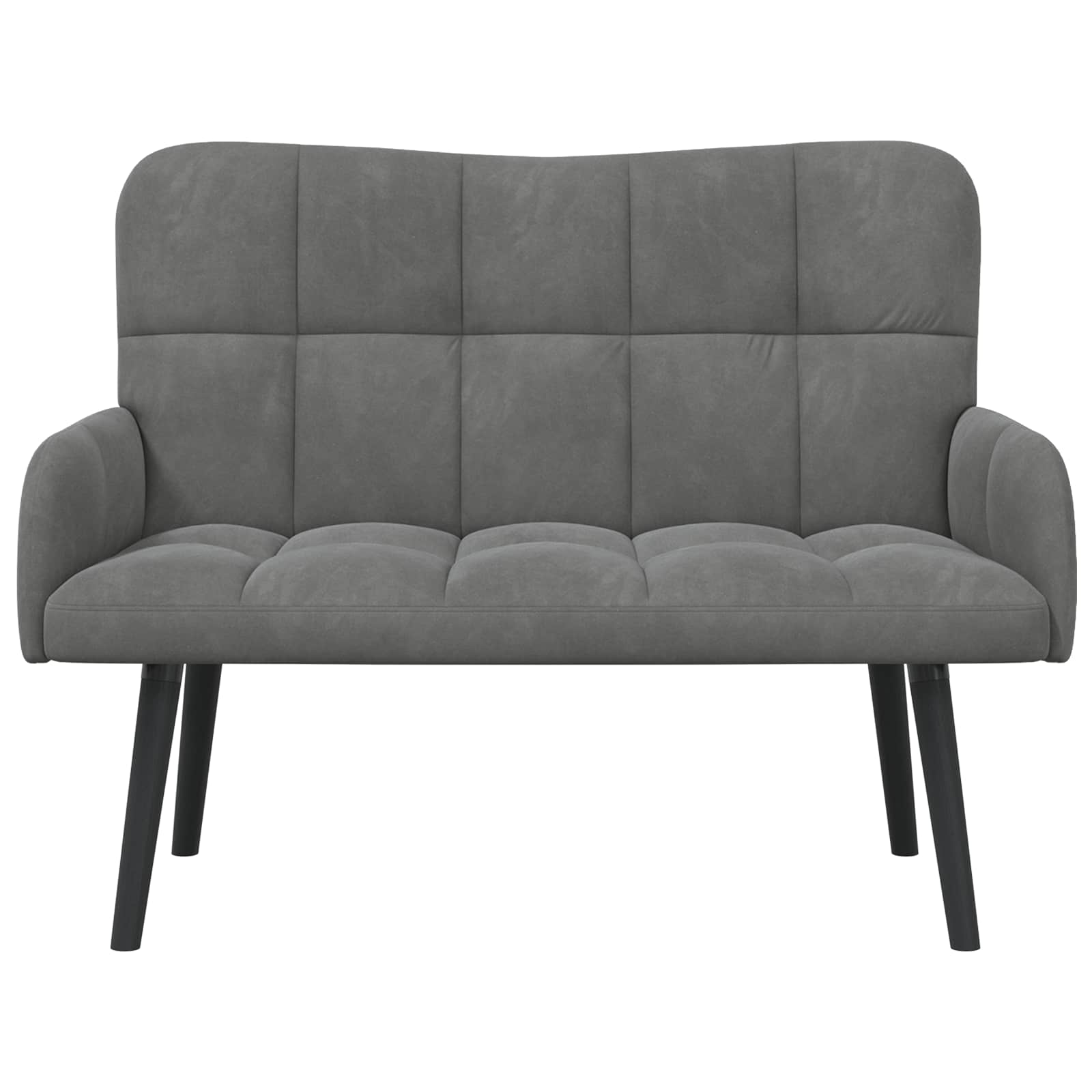 2-Zits Sofa Donkergrijs 115 x 61 x 87 cm fluweel