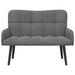 2-Zits Sofa Donkergrijs 115 x 61 x 87 cm fluweel