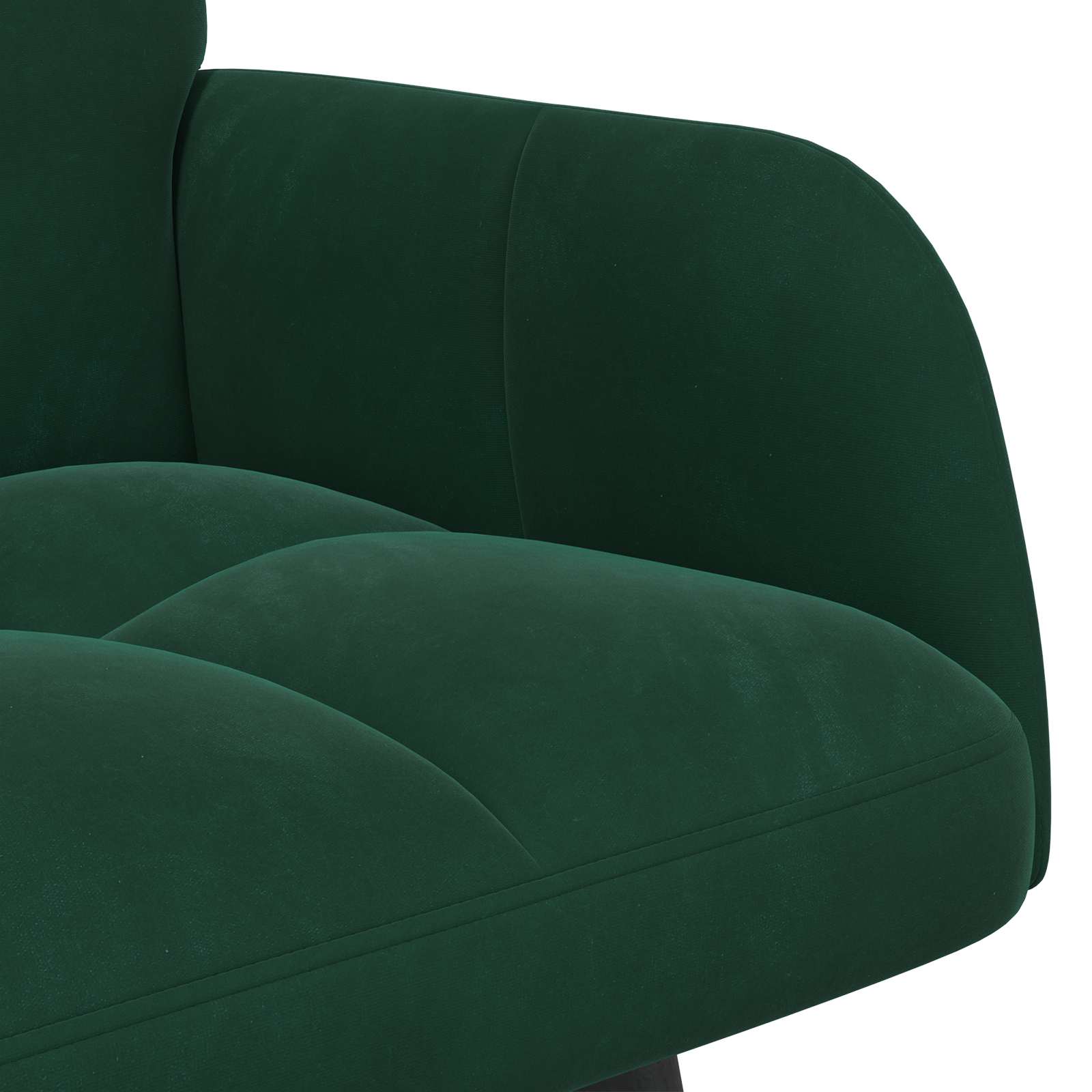 2-Zits Sofa Donkergroen 115 x 61 x 87 cm fluweel