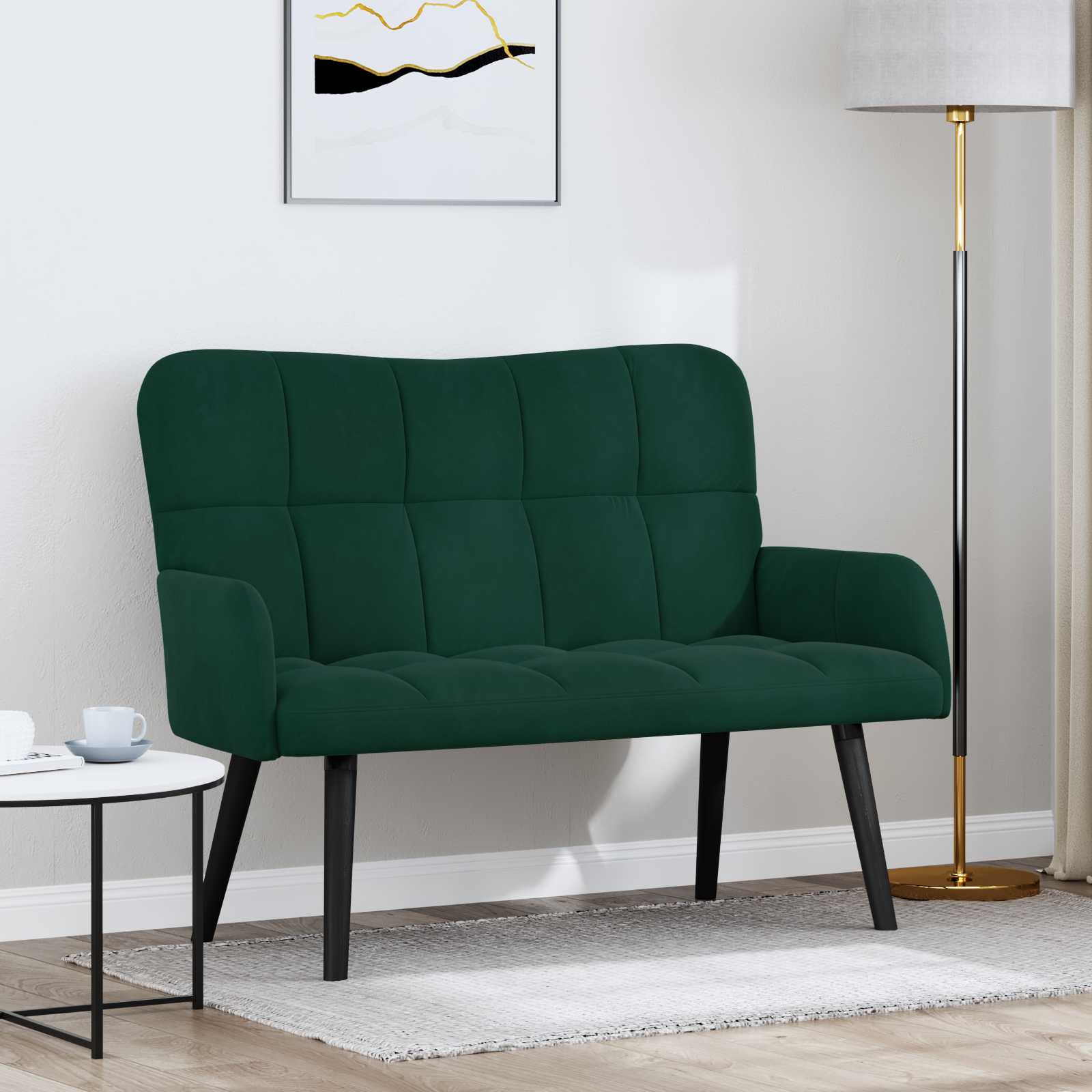 2-Zits Sofa Donkergroen 115 x 61 x 87 cm fluweel